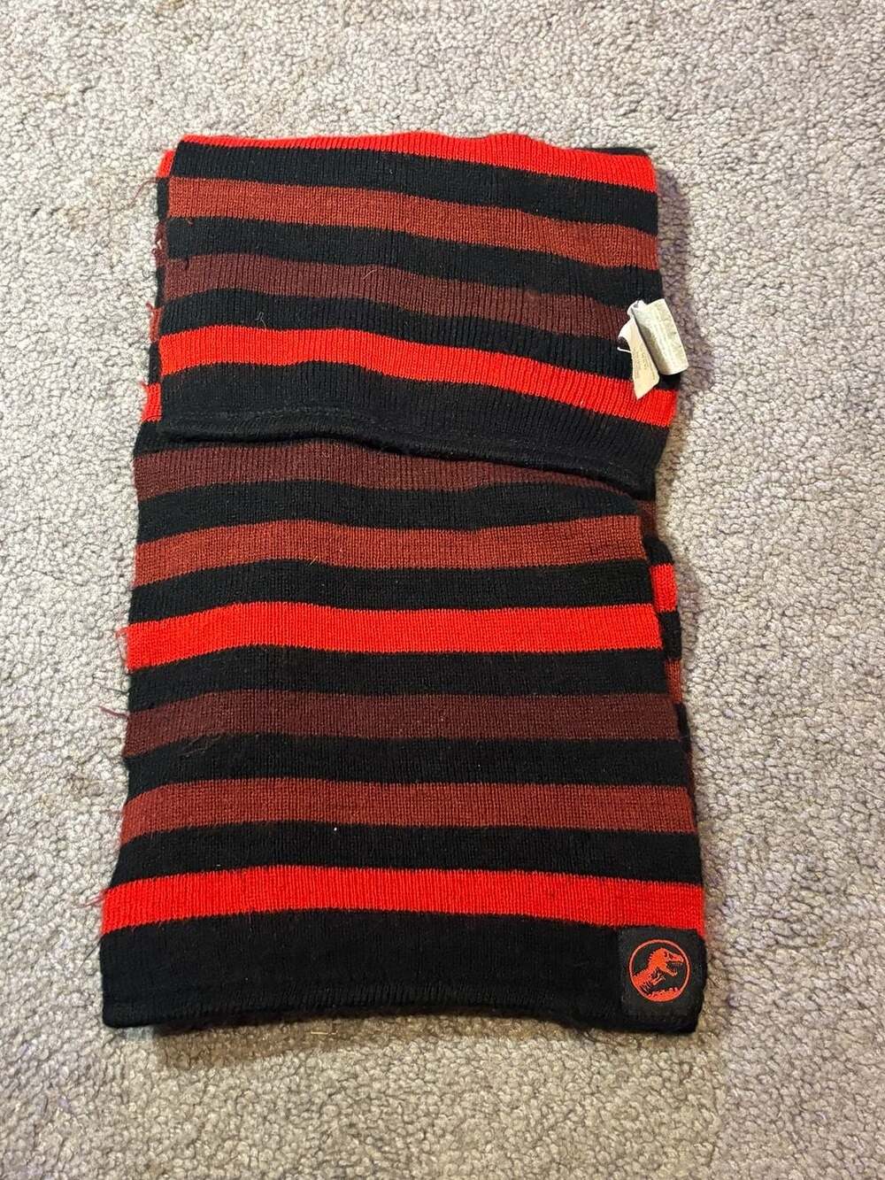 Jurassic World Mens Scarf Red & Black